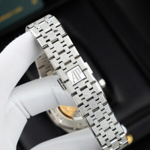 ĐỒNG HỒ AUDEMARS PIGUET ROYAL OAK PROSTED GOLD REPLICA MẶT ĐEN NHÀ MÁY APS 37MM 7 ĐỒNG HỒ AUDEMARS PIGUET ROYAL OAK PROSTED GOLD REPLICA MẶT ĐEN NHÀ MÁY APS 37MM