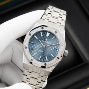 ĐỒNG HỒ AUDEMARS PIGUET ROYAL OAK PROSTED REPLICA MẶT XANH BĂNG NHÀ MÁY APS 37MM 1 ĐỒNG HỒ AUDEMARS PIGUET ROYAL OAK PROSTED REPLICA MẶT XANH BĂNG NHÀ MÁY APS 37MM