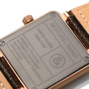 BELL ROSS REPLICA WATCHES SKULL BRONZE DIAL BR0192 LEATHER STRAP BRS FACTORY 46MM 7 ĐỒNG HỒ BELL ROSS REPLICA 11 MẶT ĐẦU NÂU BR0192 DÂY DA NHÀ MÁY BRS 46MM