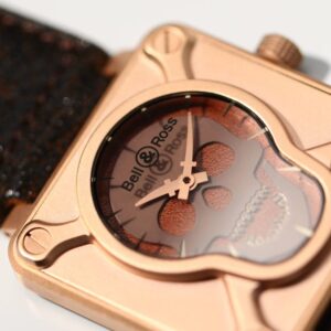 BELL ROSS REPLICA WATCHES SKULL BRONZE DIAL BR0192 LEATHER STRAP BRS FACTORY 46MM 3 ĐỒNG HỒ BELL ROSS REPLICA 11 MẶT ĐẦU NÂU BR0192 DÂY DA NHÀ MÁY BRS 46MM