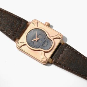 ĐỒNG HỒ BELL ROSS REPLICA MẠ VÀNG HỒNG DÂY DA NHÀ MÁY BRS 46MM 3 ĐỒNG HỒ BELL ROSS REPLICA MẠ VÀNG HỒNG DÂY DA NHÀ MÁY BRS 46MM