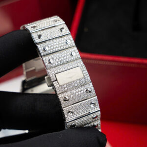 ĐỒNG HỒ CARTIER SANTOS BEST COPY FULL MOISSANITE HONG KONG BV 39.8MM 6 ĐỒNG HỒ CARTIER SANTOS BEST COPY FULL MOISSANITE HONG KONG BV 39.8MM