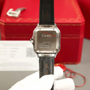 ĐỒNG HỒ CARTIER SANTOS BEST COPY MẶT XANH BLUE ĐỘ MOISSANITE 39.8MM 8 ĐỒNG HỒ CARTIER SANTOS BEST COPY MẶT XANH BLUE ĐỘ MOISSANITE 39.8MM