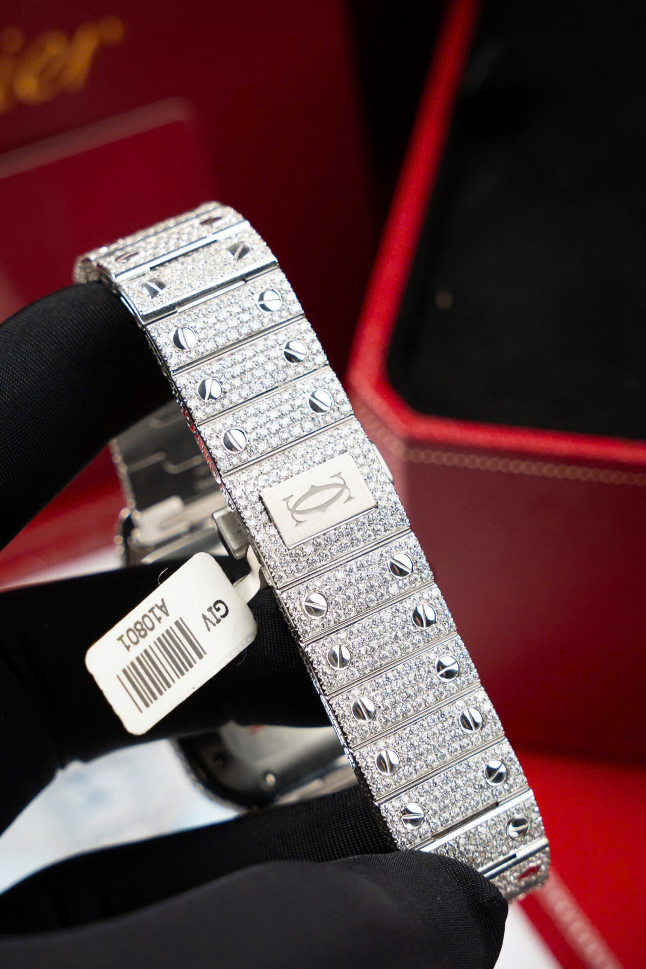 ĐỒNG HỒ CARTIER SANTOS CHẾ TÁC FULL MOISSANITE CỌC SỐ Ả RẬP NHÀ MÁY BV 35MM (7) ĐỒNG HỒ CARTIER SANTOS CHẾ TÁC FULL MOISSANITE CỌC SỐ Ả RẬP NHÀ MÁY BV 35MM