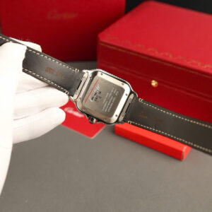 ĐỒNG HỒ CARTIER SANTOS REPLICA KIM CƯƠNG MOISSANITE DÂY DA NÂU 39.8MM 8 ĐỒNG HỒ CARTIER SANTOS REPLICA KIM CƯƠNG MOISSANITE DÂY DA NÂU 39.8MM