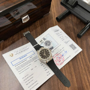 ĐỒNG HỒ HUBLOT CLASSIC ORLINSKI CHẾ TÁC DEMI MOISSANITE MẶT ĐEN 40MM