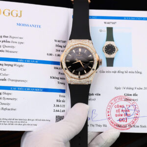 ĐỒNG HỒ HUBLOT ORLINSKI KING GOLD CHẾ TÁC FULL KIM CƯƠNG MOISSANITE 40MM