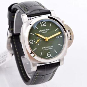 PANERAI LUMINOR REP 1:1 WATCH GOLD NEEDLE BLUE LEATHER VS FACTORY 44MM 1 ĐỒNG HỒ PANERAI LUMINOR REPLICA KIM VÀNG DÂY DA XANH NHÀ MÁY VS 44MM