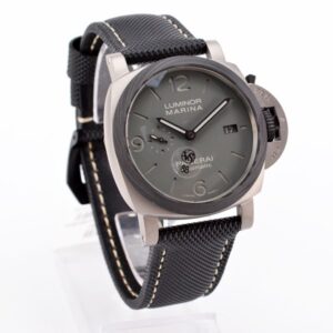 PANERAI LUMINOR REPLICA WATCH GREY DIAL CARBON BEZEL VS FACTORY 44MM 2 ĐỒNG HỒ PANERAI LUMINOR REPLICA MẶT XÁM NIỀNG CARBON NHÀ MÁY VS 44MM