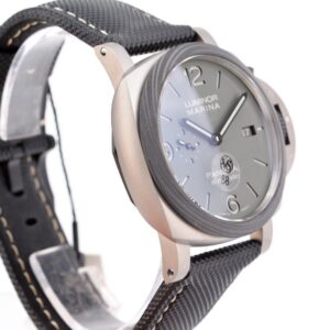 PANERAI LUMINOR REPLICA WATCH GREY DIAL CARBON BEZEL VS FACTORY 44MM 3 ĐỒNG HỒ PANERAI LUMINOR REPLICA MẶT XÁM NIỀNG CARBON NHÀ MÁY VS 44MM