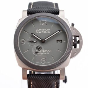 PANERAI LUMINOR REPLICA WATCH GREY DIAL CARBON BEZEL VS FACTORY 44MM 5 ĐỒNG HỒ PANERAI LUMINOR REPLICA MẶT XÁM NIỀNG CARBON NHÀ MÁY VS 44MM