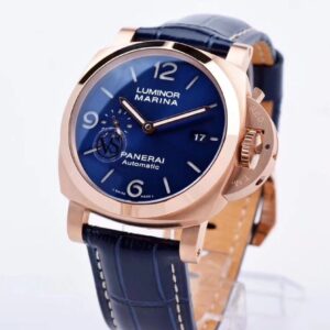 PANERAI LUMINOR REPLICA ROSE GOLD WATCHES SAUCY BLUE VS FACTORY 44MM 2 ĐỒNG HỒ PANERAI LUMINOR REPLICA VÀNG HỒNG MẶT XANH NHÀ MÁY VS 44MM