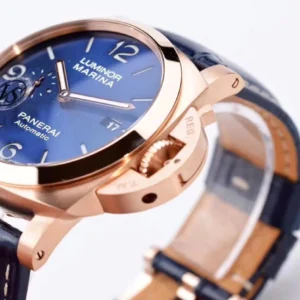 PANERAI LUMINOR REPLICA ROSE GOLD WATCHES SAUCY BLUE VS FACTORY 44MM 5 ĐỒNG HỒ PANERAI LUMINOR REPLICA VÀNG HỒNG MẶT XANH NHÀ MÁY VS 44MM