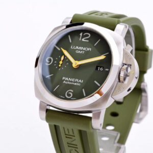 PANERAI LUMINOR REPLICA WATCHES FULL GREEN RUBBER STRAP VS FACTORY 44MM 1 ĐỒNG HỒ PANERAI LUMINOR REPLICA XANH LÁ CÂY DÂY CAO SU NHÀ MÁY VS 44MM