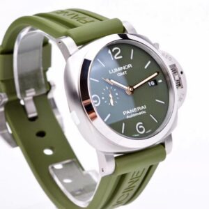 PANERAI LUMINOR REPLICA WATCHES FULL GREEN RUBBER STRAP VS FACTORY 44MM 2 ĐỒNG HỒ PANERAI LUMINOR REPLICA XANH LÁ CÂY DÂY CAO SU NHÀ MÁY VS 44MM