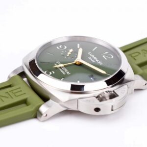 PANERAI LUMINOR REPLICA WATCHES FULL GREEN RUBBER STRAP VS FACTORY 44MM 4 ĐỒNG HỒ PANERAI LUMINOR REPLICA XANH LÁ CÂY DÂY CAO SU NHÀ MÁY VS 44MM