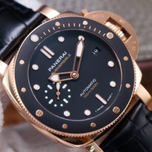 PANERAI SUBMERSIBLE FAKE WATCHES BLACK DIAL ROSE GOLD VS FACTORY 42MM 3 ĐỒNG HỒ PANERAI SUBMERSIBLE FAKE MẶT ĐEN MẠ VÀNG HỒNG NHÀ MÁY VS 42MM
