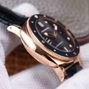 PANERAI SUBMERSIBLE FAKE WATCHES BLACK DIAL ROSE GOLD VS FACTORY 42MM 5 ĐỒNG HỒ PANERAI SUBMERSIBLE FAKE MẶT ĐEN MẠ VÀNG HỒNG NHÀ MÁY VS 42MM