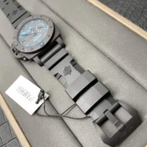 PANERAI SUBMERSIBLE SUPER FAKE WATCH CARBON BLUE DIAL VS FACTORY 42MM 5 ĐỒNG HỒ PANERAI SUBMERSIBLE REPLICA CARBON MẶT XANH NHÀ MÁY VS 42MM
