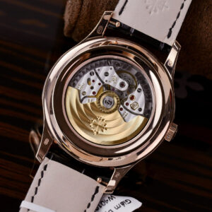 PATEK PHILIPPE 5205R REPLICA WATCHES GREEN DIAL WRAPPED GOLD 18K GR FACTORY 40MM 8 ĐỒNG HỒ PATEK PHILIPPE 5205 BỌC VÀNG HỒNG REOLICA MẶT XANH NHÀ MÁY GR 40MM