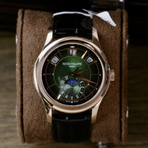 PATEK PHILIPPE 5205R REPLICA WATCHES GREEN DIAL WRAPPED GOLD 18K GR FACTORY 40MM 1 ĐỒNG HỒ PATEK PHILIPPE 5205 BỌC VÀNG HỒNG REOLICA MẶT XANH NHÀ MÁY GR 40MM