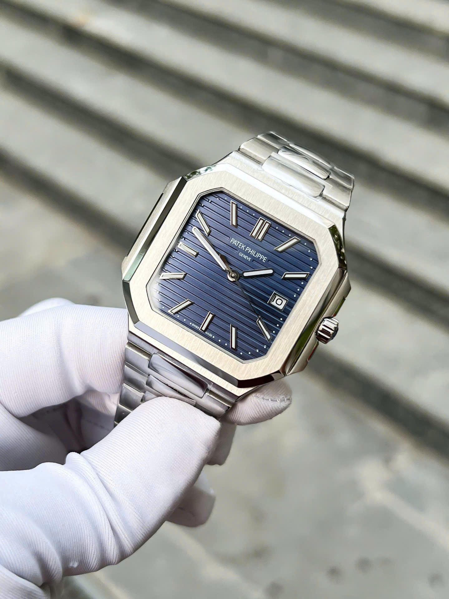 ĐỒNG HỒ PATEK PHILIPPE CUBITUS REPLICA WATCH MẶT XANH BLUE 5821 TW 40MM (6) ĐỒNG HỒ PATEK PHILIPPE CUBITUS REPLICA WATCH MẶT XANH BLUE 5821 TW 40MM