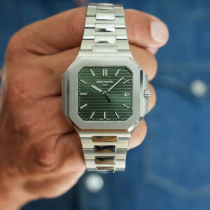 ĐỒNG HỒ PATEK PHILIPPE CUBITUS SUPER FAKE WATCH MẶT XANH GREEN 5821 TW 40MM (2)