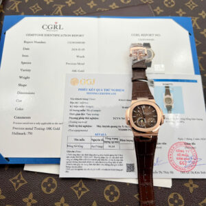 ĐỒNG HỒ PATEK PHLIPPE NAUTILUS 5712 REPLICA BỌC VÀNG 18K NHÀ MÁY ZF 40MM
