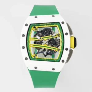 ĐỒNG HỒ RICHARD MILLE BEST COPY RM61-01 VỎ GỐM TRẮNG DÂY CAO SU NHÀ MÁY ZF 43MM