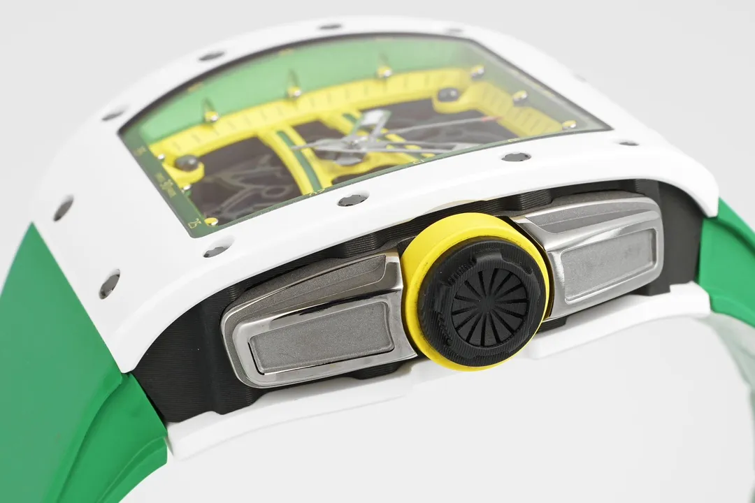 ĐỒNG HỒ RICHARD MILLE BEST COPY RM61-01 VỎ GỐM TRẮNG DÂY CAO SU NHÀ MÁY ZF 43MM (6) ĐỒNG HỒ RICHARD MILLE BEST COPY RM61-01 VỎ GỐM TRẮNG DÂY CAO SU NHÀ MÁY ZF 43MM