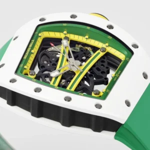 RICHARD MILLE BEST COPY RM61-01 WHITE CERAMIC CASE RUBBER STRAP ZF FACTORY 43MM 4 ĐỒNG HỒ RICHARD MILLE BEST COPY RM61-01 VỎ GỐM TRẮNG DÂY CAO SU NHÀ MÁY ZF 43MM
