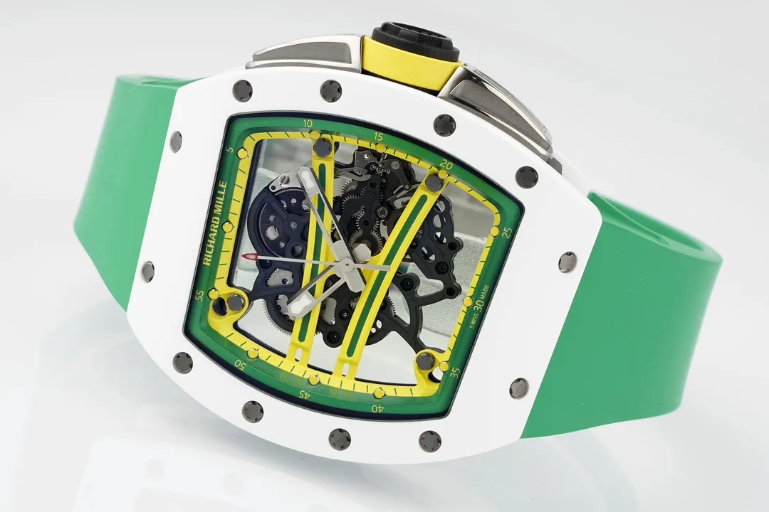 ĐỒNG HỒ RICHARD MILLE BEST COPY RM61-01 VỎ GỐM TRẮNG DÂY CAO SU NHÀ MÁY ZF 43MM (8) ĐỒNG HỒ RICHARD MILLE BEST COPY RM61-01 VỎ GỐM TRẮNG DÂY CAO SU NHÀ MÁY ZF 43MM