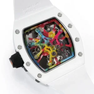 RICHARD MILLE BEST REPLICA WATCH CERAMIC WHITE RAINBOW DIAL RM FACTORY 45MM 8 ĐỒNG HỒ RICHARD MILLE BEST REPLICA CERAMIC MẶT 7 MÀU NHÀ MÁY RM 45MM