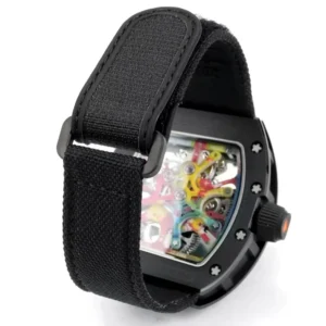 RICHARD MILLE BEST REPLICA RM68-01 WATCH BLACK CERAMIC NYLON STRAP RM 45MM 8 ĐỒNG HỒ RICHARD MILLE BEST REPLICA RM68-01 CERAMIC ĐEN DÂY NYLON RM 45MM