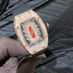 RICHARD MILLE CUSTOM WATCH RM007 WRAPPED GOLD FULL MOISSANITE 32X38MM 3 ĐỒNG HỒ RICHARD MILLE CHẾ TÁC RM007 BỌC VÀNG FULL MOISSANITE 32X38MM