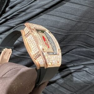 RICHARD MILLE CUSTOM WATCH RM007 WRAPPED GOLD FULL MOISSANITE 32X38MM 2 ĐỒNG HỒ RICHARD MILLE CHẾ TÁC RM007 BỌC VÀNG FULL MOISSANITE 32X38MM