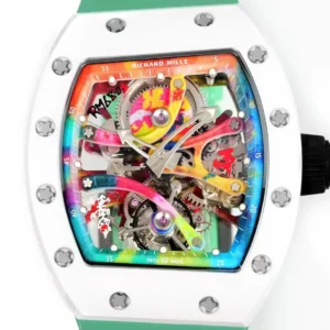 RICHARD MILLE REPLICA WATCH RM68-01 CERAMIC GREEN RUBBER STRAP RM FACTORY 45MM 1 ĐỒNG HỒ RICHARD MILLE REPLICA WATCH RM68-01 CERAMIC DÂY CAO SU XANH NHÀ MÁY RM 45MM