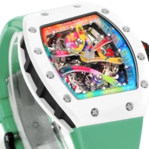 RICHARD MILLE REPLICA WATCH RM68-01 CERAMIC GREEN RUBBER STRAP RM FACTORY 45MM 3 ĐỒNG HỒ RICHARD MILLE REPLICA WATCH RM68-01 CERAMIC DÂY CAO SU XANH NHÀ MÁY RM 45MM