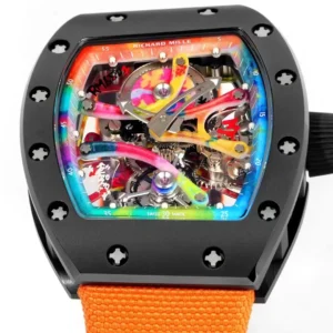 RICHARD MILLE RM38-01 SUPER FAKE WATCHES CERAMIC ORANGE NYLON STARP RM 45MM 3 ĐỒNG HỒ RICHARD MILLE RM38-01 SUPER FAKE WATCHES CERAMIC DÂY NYLON CAM RM 45MM (1)