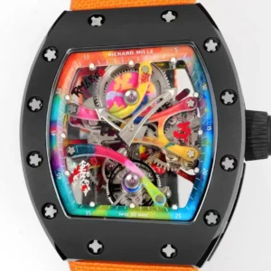 RICHARD MILLE RM38-01 SUPER FAKE WATCHES CERAMIC ORANGE NYLON STARP RM 45MM 4 ĐỒNG HỒ RICHARD MILLE RM38-01 SUPER FAKE WATCHES CERAMIC DÂY NYLON CAM RM 45MM (1)
