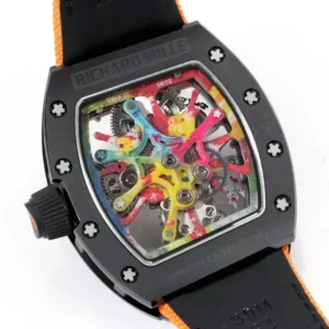 RICHARD MILLE RM38-01 SUPER FAKE WATCHES CERAMIC ORANGE NYLON STARP RM 45MM 7 ĐỒNG HỒ RICHARD MILLE RM38-01 SUPER FAKE WATCHES CERAMIC DÂY NYLON CAM RM 45MM (1)
