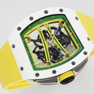RICHARD MILLE RM61-01 REPLICA WATCH GREEN DIAL YELLOW RUBBER STRAP ZF 43MM 4 ĐỒNG HỒ RICHARD MILLE RM61-01 REPLICA 11 MẶT XANH DÂY CAO SU VÀNG ZF 43MM
