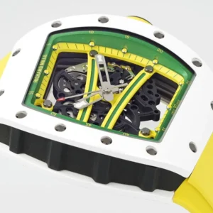 RICHARD MILLE RM61-01 REPLICA WATCH GREEN DIAL YELLOW RUBBER STRAP ZF 43MM 3 ĐỒNG HỒ RICHARD MILLE RM61-01 REPLICA 11 MẶT XANH DÂY CAO SU VÀNG ZF 43MM