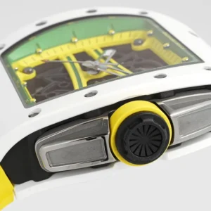 RICHARD MILLE RM61-01 REPLICA WATCH GREEN DIAL YELLOW RUBBER STRAP ZF 43MM 6 ĐỒNG HỒ RICHARD MILLE RM61-01 REPLICA 11 MẶT XANH DÂY CAO SU VÀNG ZF 43MM