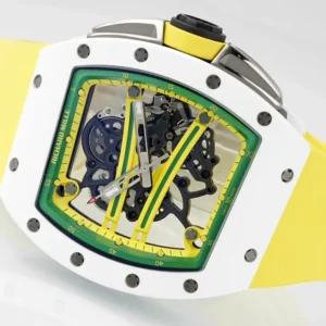 RICHARD MILLE RM61-01 REPLICA WATCH GREEN DIAL YELLOW RUBBER STRAP ZF 43MM 2 ĐỒNG HỒ RICHARD MILLE RM61-01 REPLICA 11 MẶT XANH DÂY CAO SU VÀNG ZF 43MM