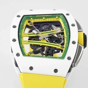 RICHARD MILLE RM61-01 REPLICA WATCH GREEN DIAL YELLOW RUBBER STRAP ZF 43MM 1 ĐỒNG HỒ RICHARD MILLE RM61-01 REPLICA 11 MẶT XANH DÂY CAO SU VÀNG ZF 43MM