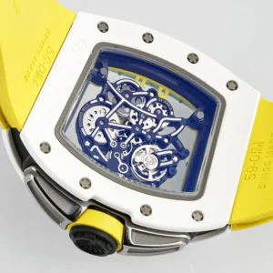 RICHARD MILLE RM61-01 REPLICA WATCH GREEN DIAL YELLOW RUBBER STRAP ZF 43MM 7 ĐỒNG HỒ RICHARD MILLE RM61-01 REPLICA 11 MẶT XANH DÂY CAO SU VÀNG ZF 43MM