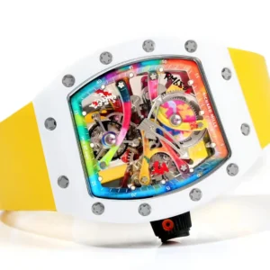 RICHARD MILLE RM68-01 BEST COPIES CERAMIC YELLOW RUBBER STRAP RM FACTORY 45MM 5 ĐỒNG HỒ RICHARD MILLE RM68-01 BEST COPIES CERAMIC DÂY NYLON VÀNG RM 45MM