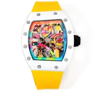 ĐỒNG HỒ RICHARD MILLE RM68-01 BEST COPIES CERAMIC DÂY NYLON VÀNG RM 45MM