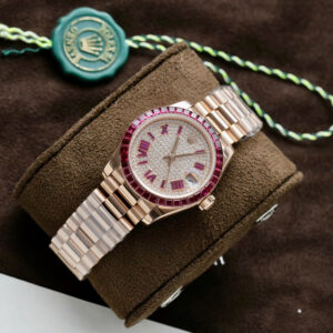 ĐỒNG HỒ ROLEX DATEJUST BEST COPY BỌC VÀNG 18K MOISSANITE RUBY 31MM 2 ĐỒNG HỒ ROLEX DATEJUST BEST COPY BỌC VÀNG 18K MOISSANITE RUBY 31MM